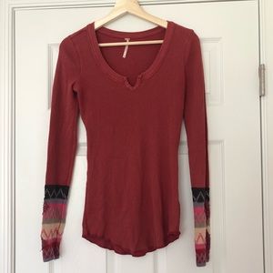 Free people thermal with cuff detail